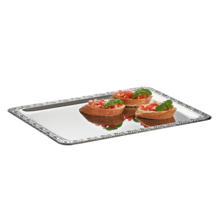 Buffet Platte SCHÖNER ESSEN 42 x 31 cm Edelstahl