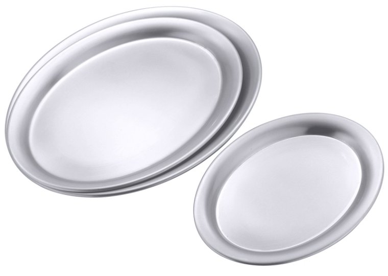 Serviertablett, oval 28,5 cm Edelstahl