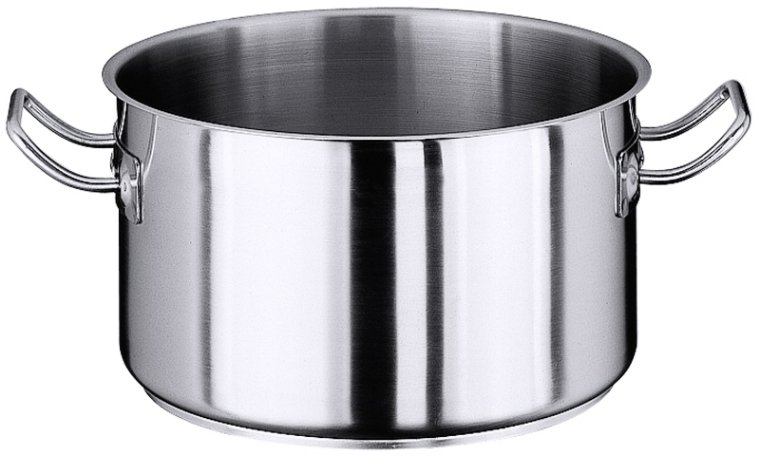 Kochtopf, niedrig 45 cm Edelstahl