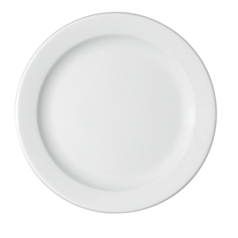 Teller flach Fahne 1150/24 cm weiß B1100 Porzellan