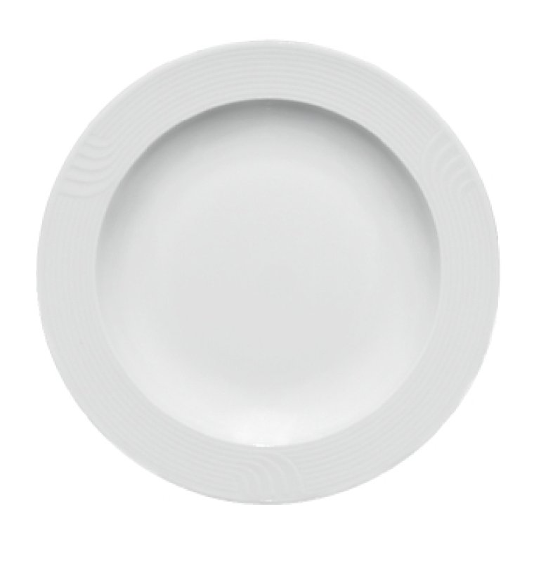Teller tief Fahne 2550/23 cm weiß Carat Porzellan
