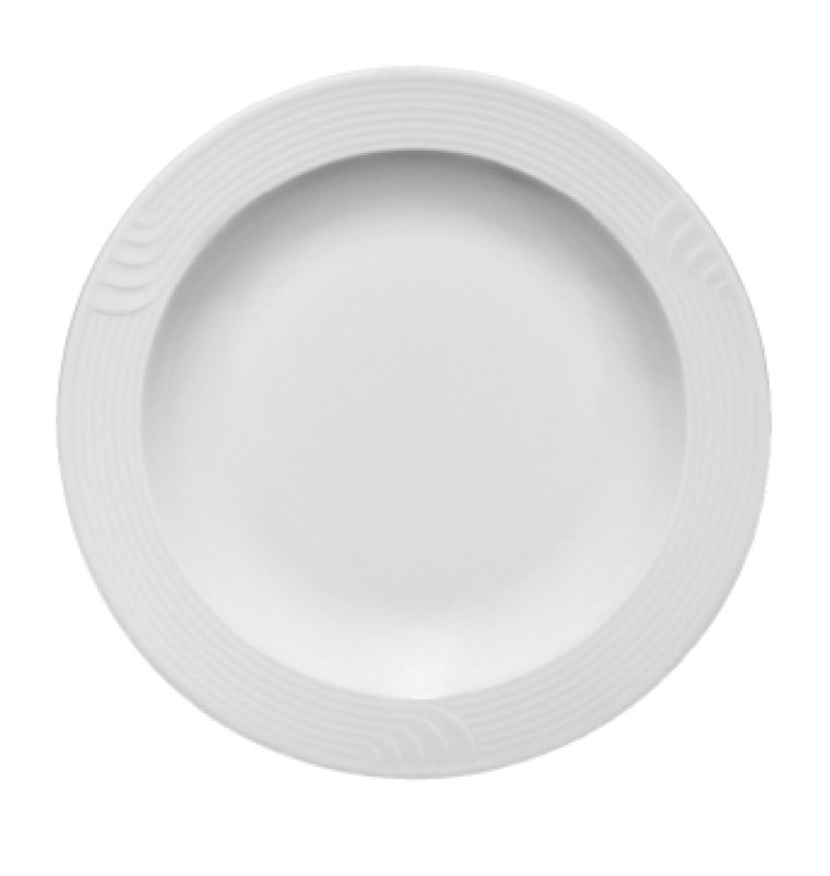 Teller halbtief Fahne 2550/20 cm weiß Carat Porzellan