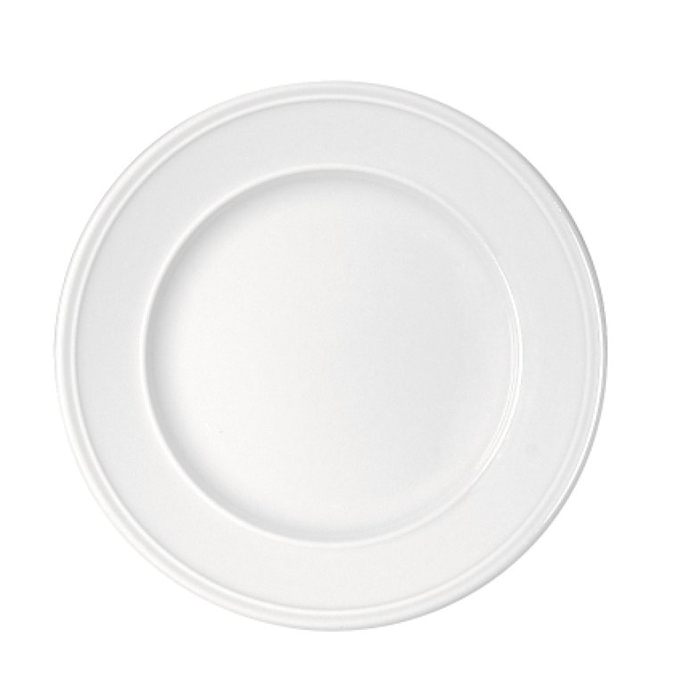 Teller flach steile Fahne Ø 29 cm weiß Come4Table Porzellan