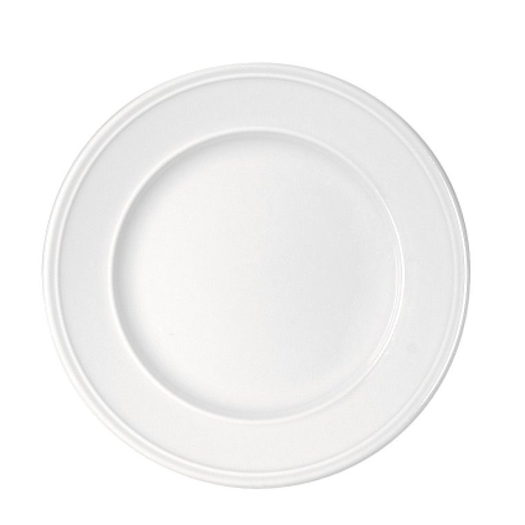 Teller flach steile Fahne Ø 31 cm weiß Come4Table Porzellan