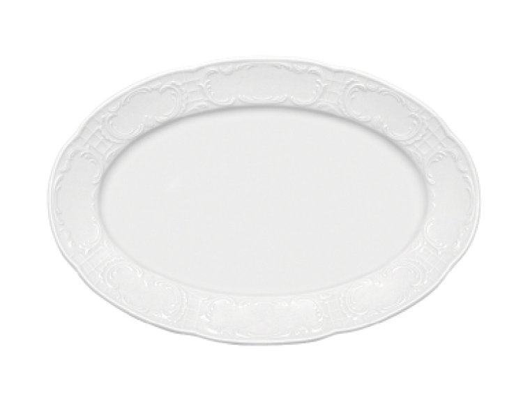 Servierplatte oval Fahne 5712/28 cm weiß Mozart