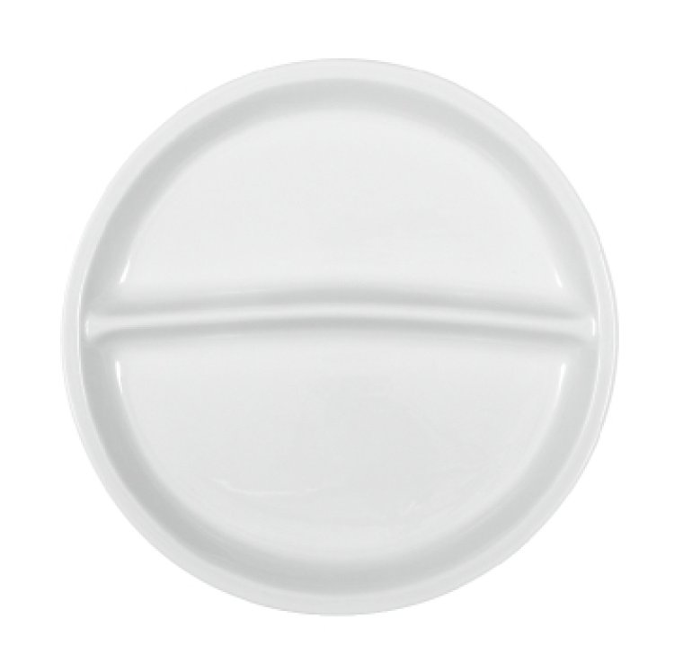Platte rund 2-teilig 5786/25 cm weiß Krankenhaus