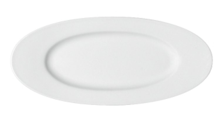Servierplatte oval Fahne 30 cm weiß Maitre