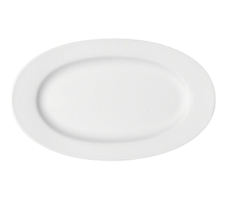 Servierplatte oval Fahne 38 cm weiß Maitre