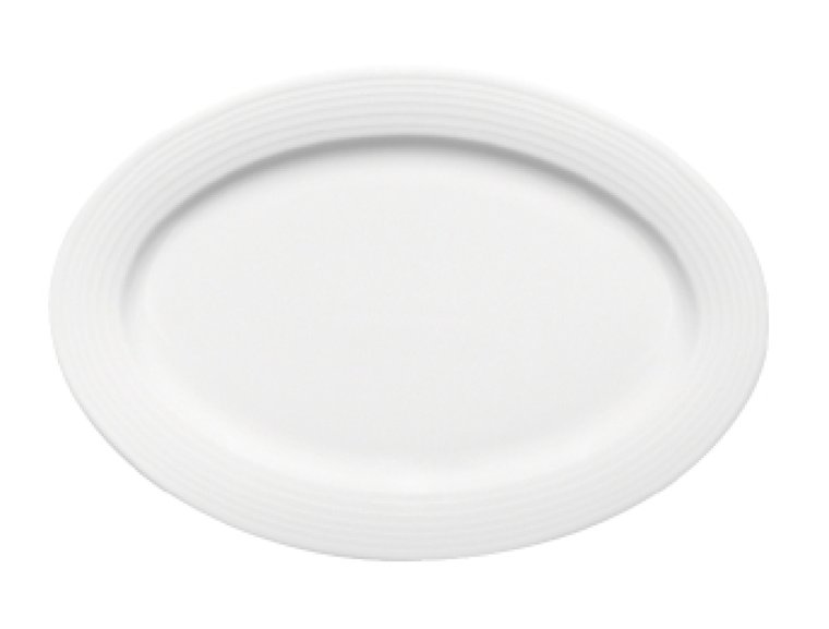 Servierplatte oval Fahne 8061/26 cm weiß Dialog