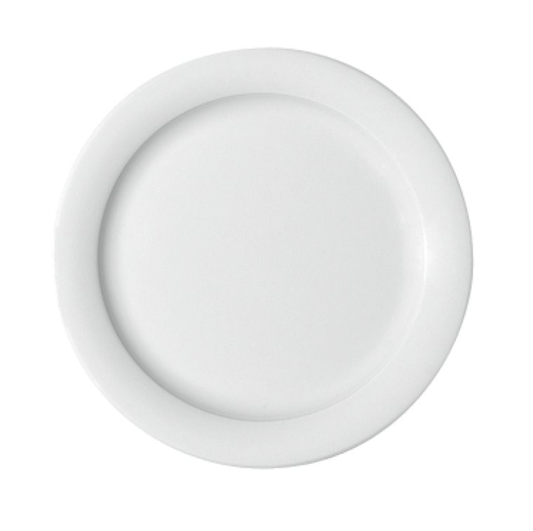 Teller flach Fahne 9050/25 cm weiß Dimension Porzellan