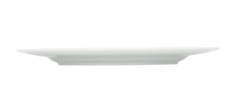 Strukturteller flach breite Fahne 26 cm weiß Maitre Porzellan
