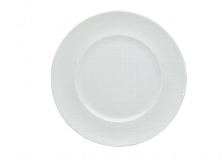 Teller flach rund Fahne 23 cm weiß Enjoy Porzellan