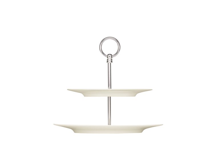 Etagere Teller flach Fahne 2-fach komplett Ø 287 mm Purity Porzellan