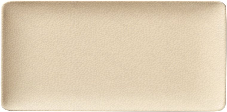 Platte rechteckig coup 18 x 9 cm Pearls Champagne