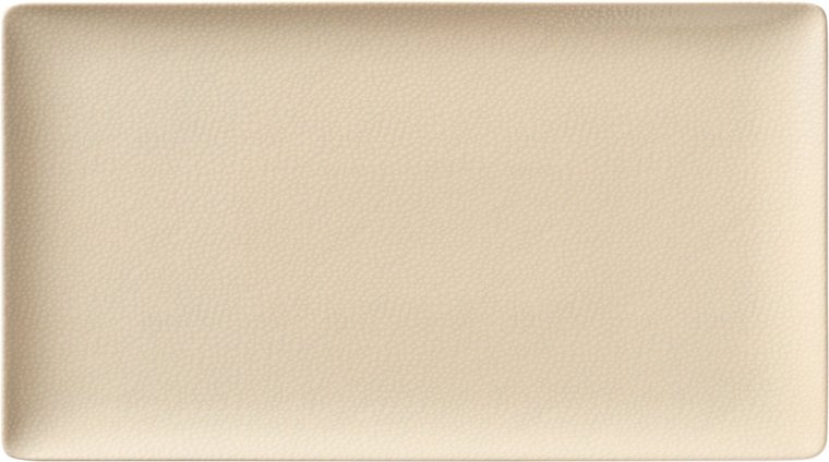 Platte rechteckig coup 42 x 20 cm Pearls Champagne
