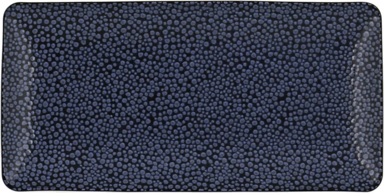 Platte rechteckig coup 18 x 9 cm Pearls Dark