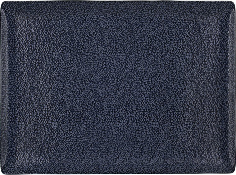 Platte rechteckig coup 27 x 20 cm Pearls Dark