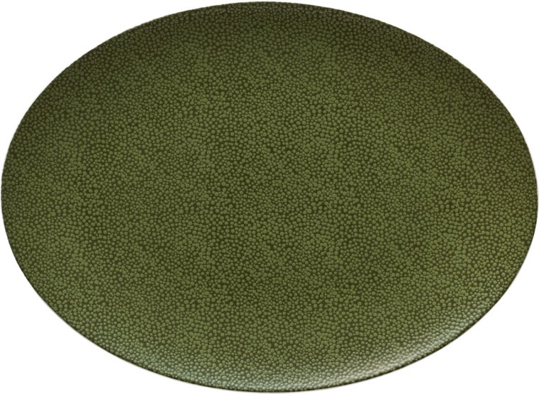 Servierplatte oval coup 12 x 9 cm Pearls Greens