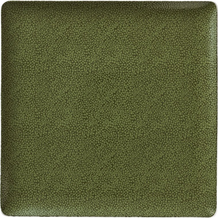 Teller flach quadratisch coup 27 x cm Pearls Greens Porzellan