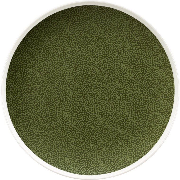 Teller flach rund coup 25 cm Pearls Greens Porzellan