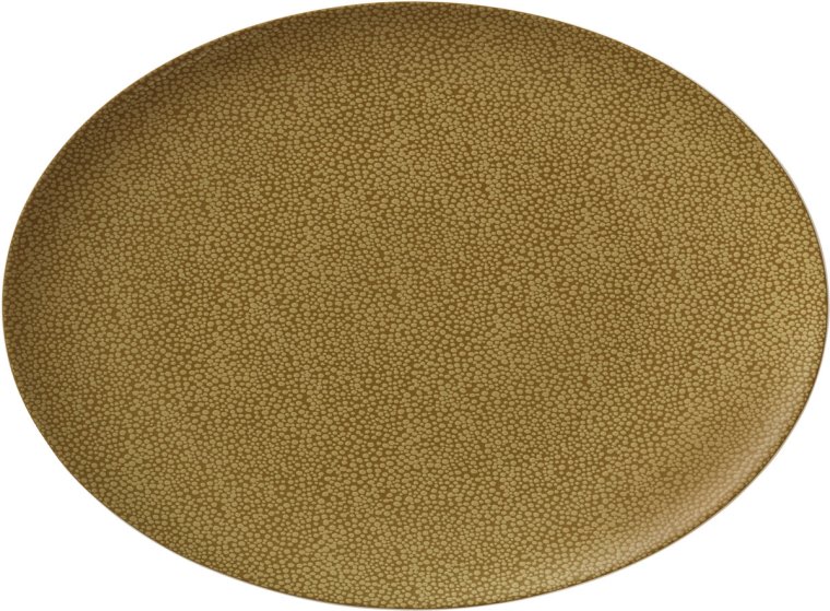 Servierplatte oval coup 37 x 27 cm Pearls Olive