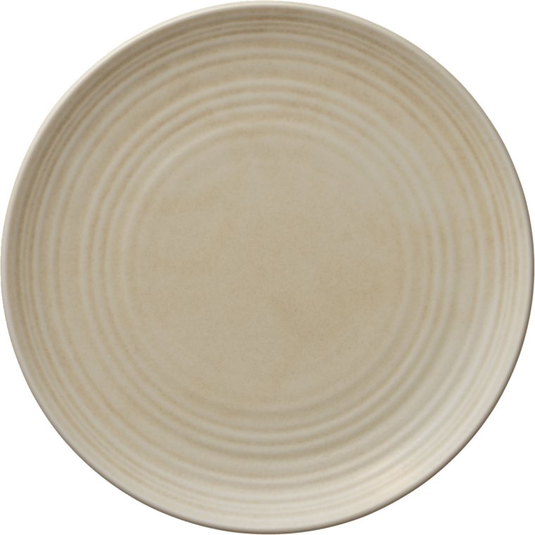Teller flach rund coup Struktur 23 cm Country House Sand Porzellan