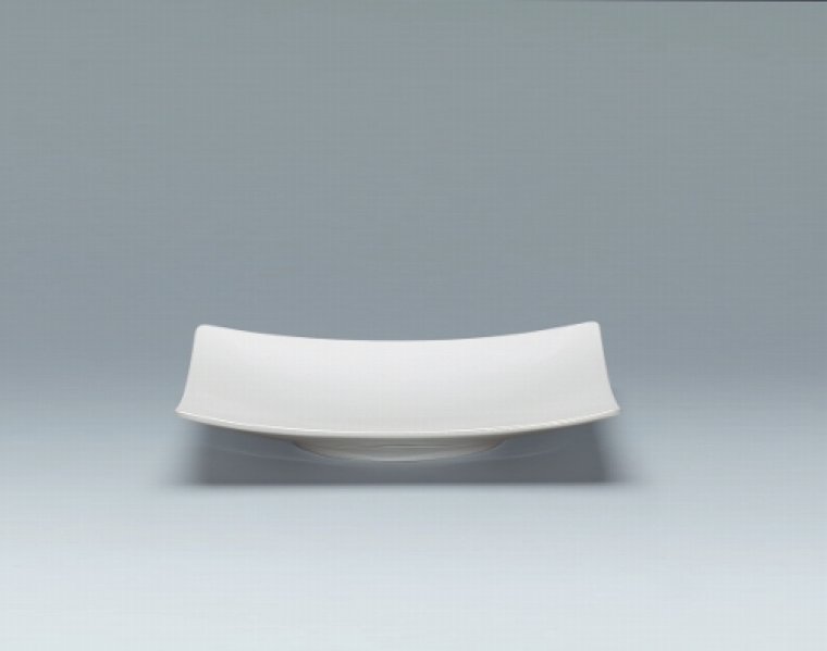 Teller halbtief coup eckig 12 cm weiß Fine Dining 900