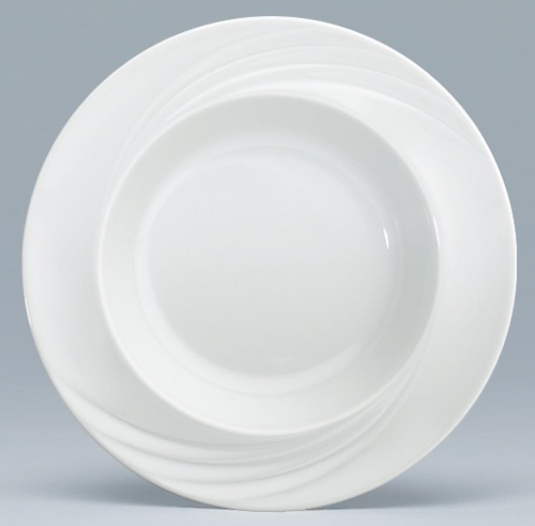 Spezialteller tief Fahne 23 cm weiß, Donna senior Porzellan