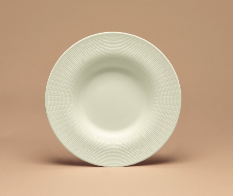 Teller tief Fahne 26 cm Struktur weiß Generation Porzellan