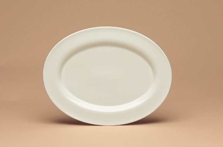 Platte Fahne 33 cm weiß Generation Porzellan