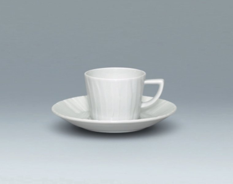 Espresso Obere 0,09 l weiß mit Struktur Character Porzellan