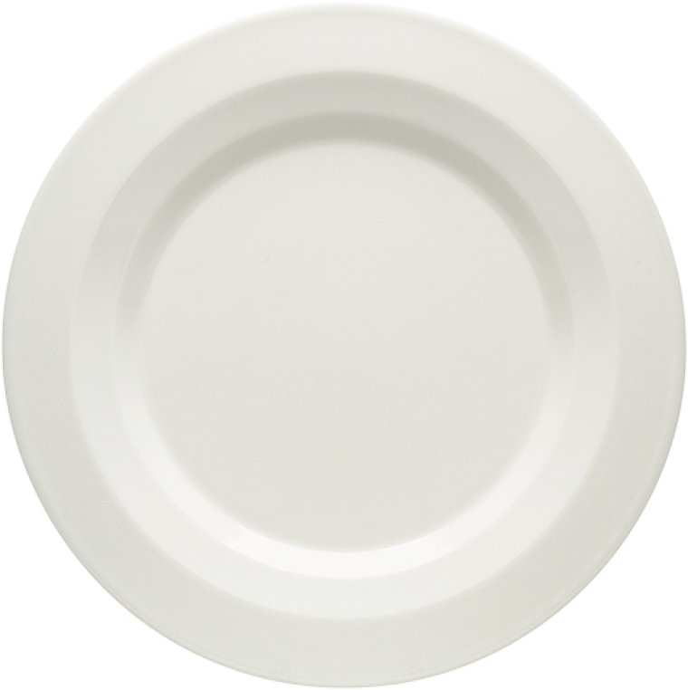 Teller flach Fahne 17 cm Allure bonewhite Porzellan