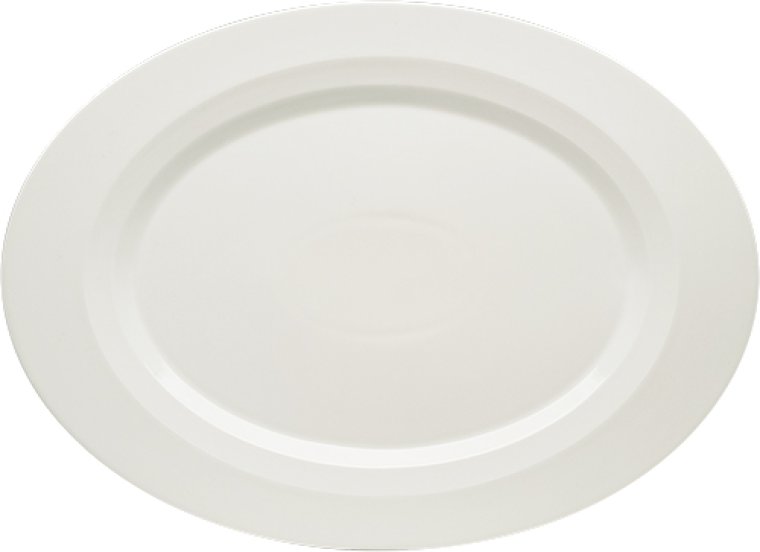 Servierplatte oval Fahne 23 cm Allure bonewhite Porzellan