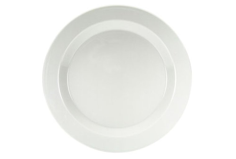 Teller flach schmale Fahne 26cm weiß Connect Porzellan
