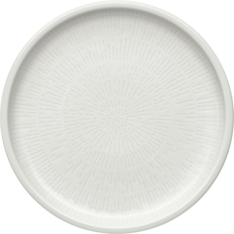 Teller flach coup Struktur 17 cm weiß Shiro Porzellan