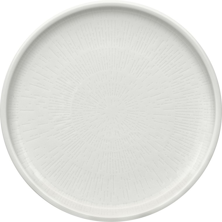 Teller flach coup Struktur 21 cm weiß Shiro Porzellan