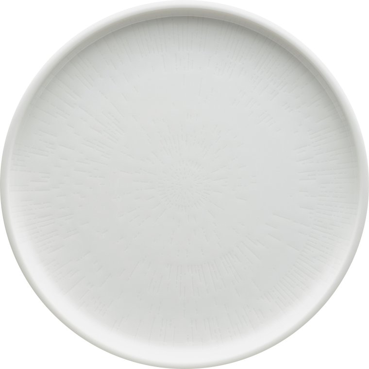 Teller flach coup Struktur 24 cm weiß Shiro Porzellan