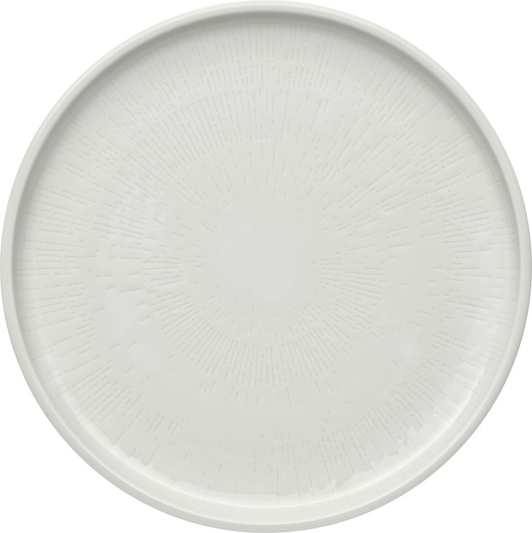Teller flach coup Struktur 26 cm weiß Shiro Porzellan