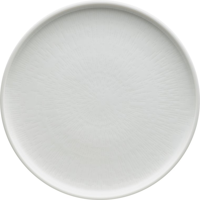 Teller flach coup Struktur 28 cm weiß Shiro Porzellan