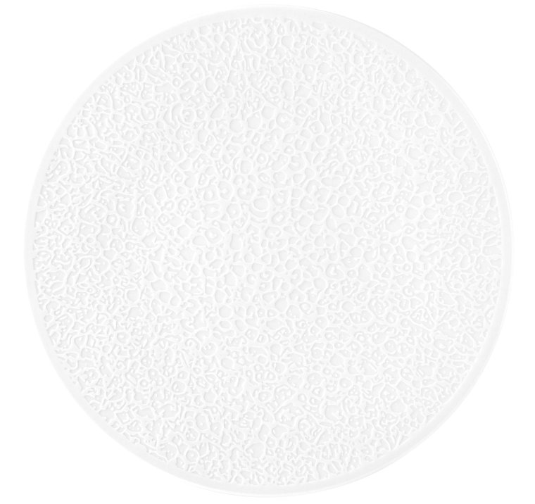 Teller flach 33 cm Vollrelief NORI weiß