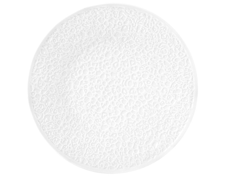 Teller flach 21 cm Vollrelief NORI weiß