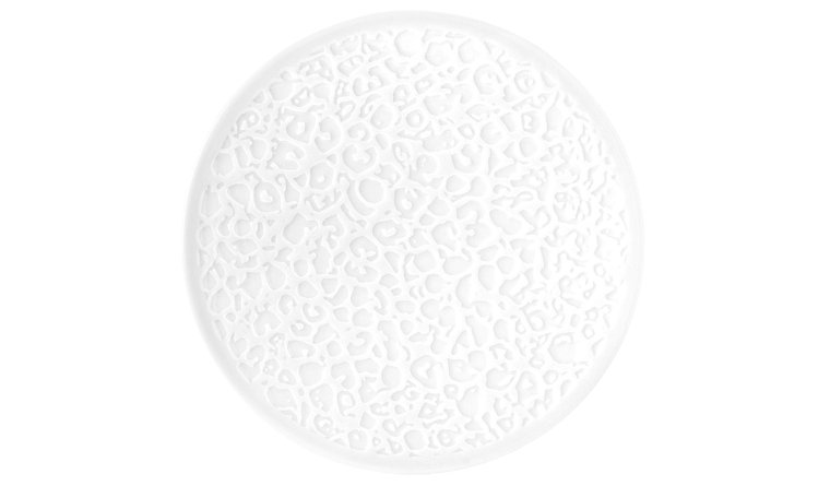 Teller flach 16,5 cm Vollrelief NORI weiß
