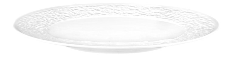 Teller flach 28 cm Relief schmal NORI weiß