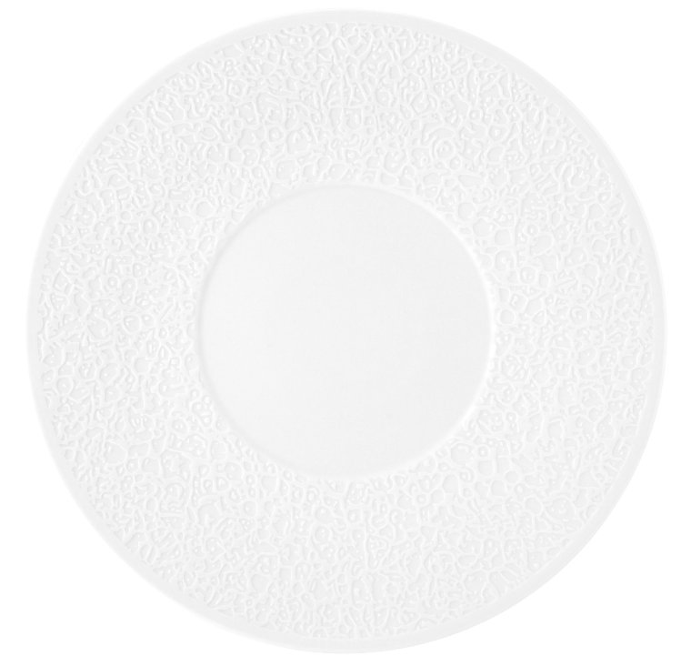 Teller flach 33 cm Relief breit 331 / 13.0 NORI weiß