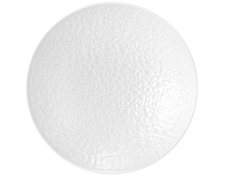 Coupschale rund 23 cm Vollrelief NORI weiß