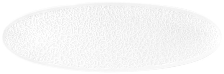 Coupplatte 44 x 14 cm Vollrelief NORI weiß