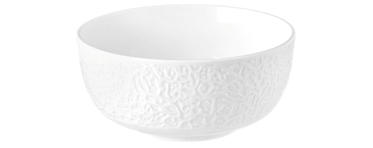 Müslischale 15 cm Relief NORI weiß