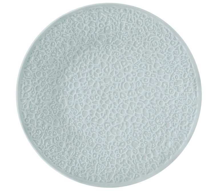 Teller flach 28 cm Vollrelief NORI arktisblau