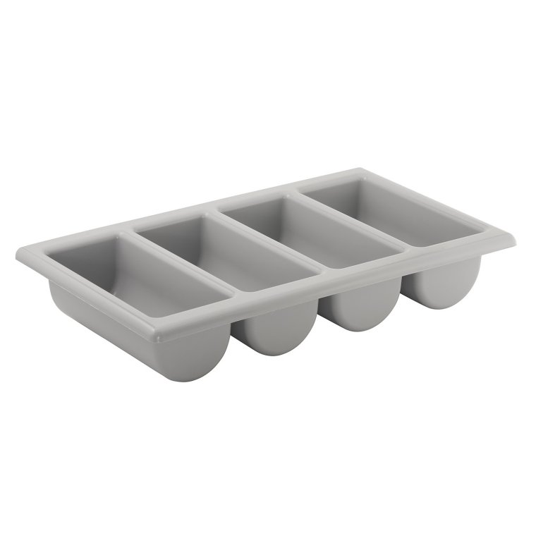 Besteckkasten GN 1/1 4 Mulden grau 530 x 325 mm