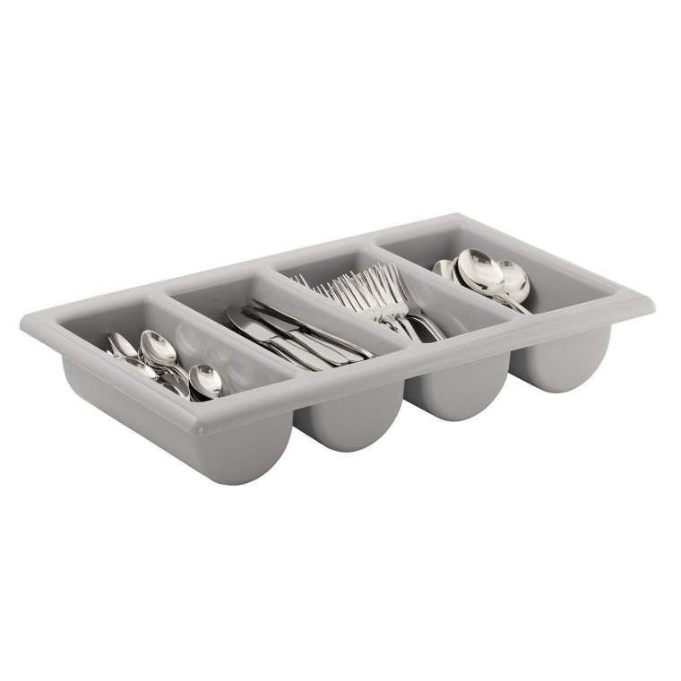 Besteckkasten GN 1/1 4 Mulden grau 530 x 325 mm